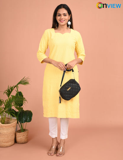 ONVIEW | 187 | CHIKANKARI DESIGN NECK