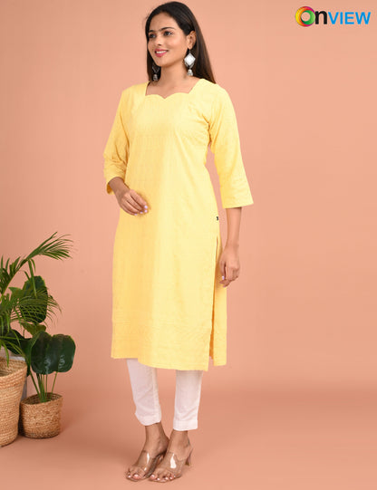 ONVIEW | 187 | CHIKANKARI DESIGN NECK