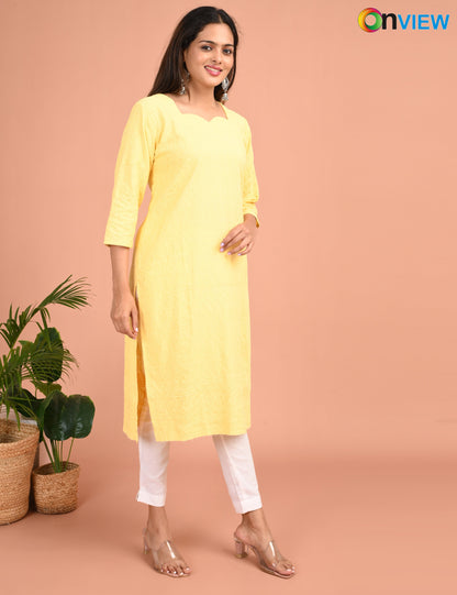 ONVIEW | 187 | CHIKANKARI DESIGN NECK