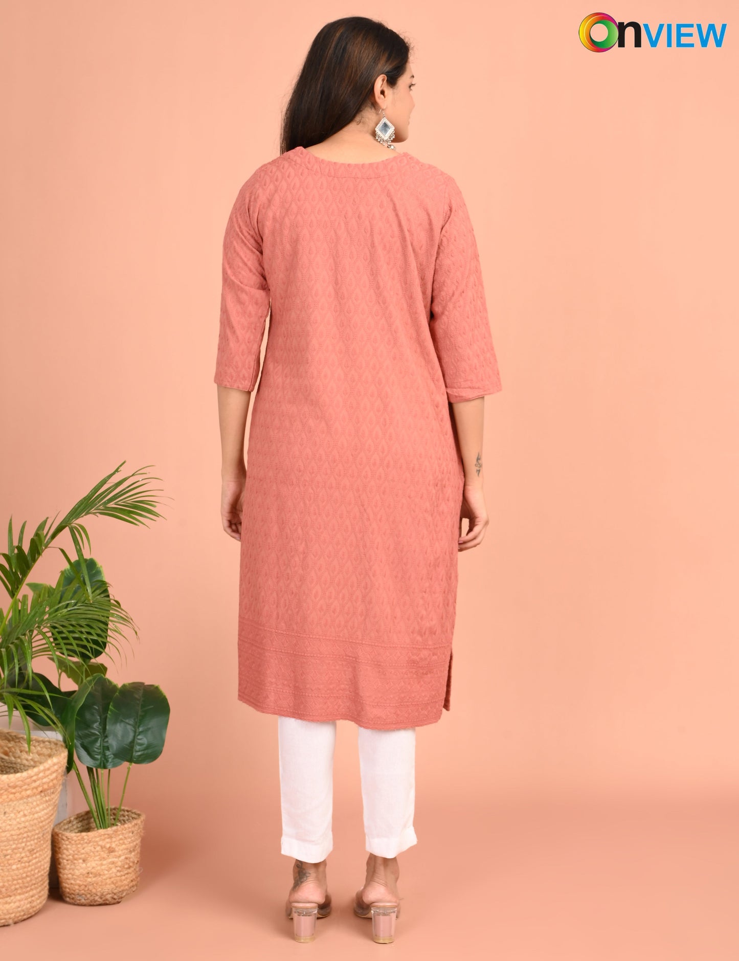 ONEVIEW | 195 | CHIKANKARI DESIGN NECK