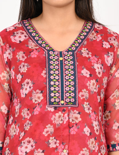 ONVIEW | 290 | A LINE ORGANZA EMBROIDARY UMBRELLA WITH LINING