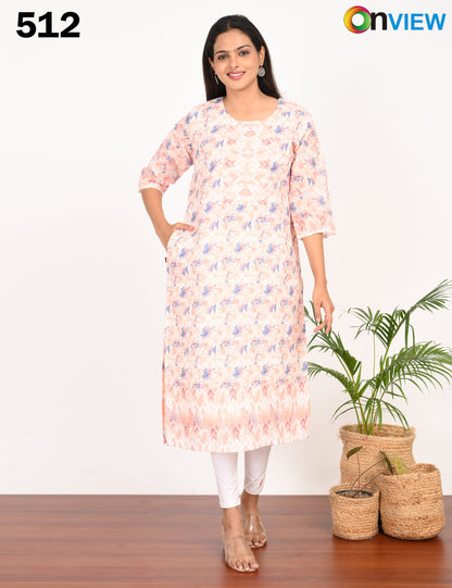 ONVIEW | 512 | COTTON CHIKANKARI WORK WITH DIGITAL PRINT