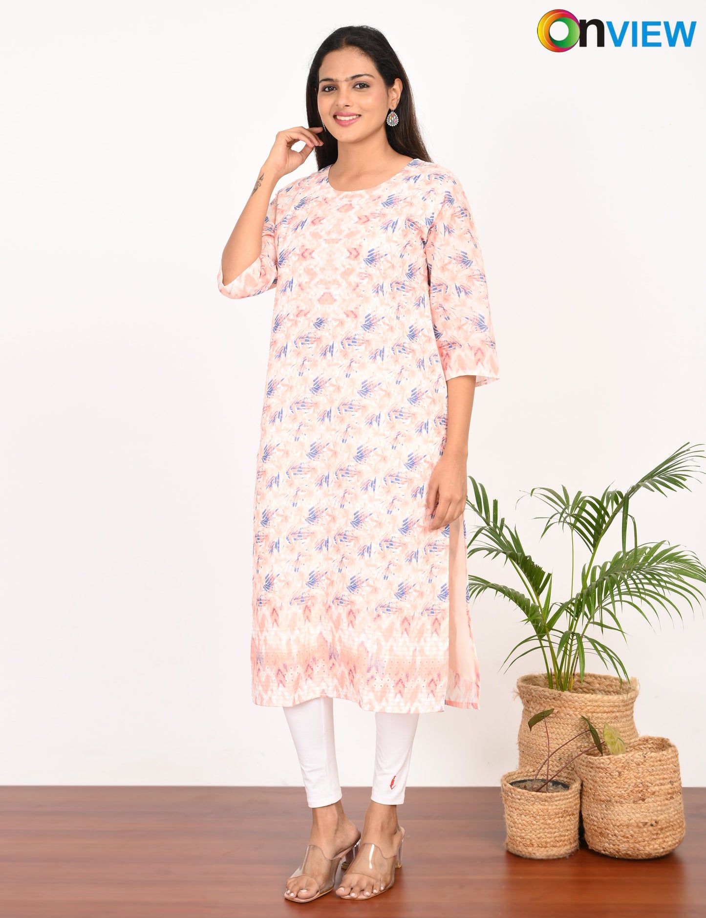 ONVIEW | 512 | COTTON CHIKANKARI WORK WITH DIGITAL PRINT