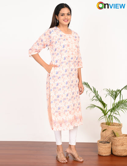 ONVIEW | 512 | COTTON CHIKANKARI WORK WITH DIGITAL PRINT