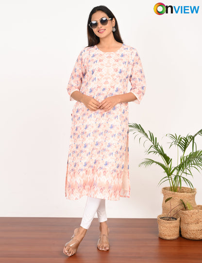 ONVIEW | 512 | COTTON CHIKANKARI WORK WITH DIGITAL PRINT