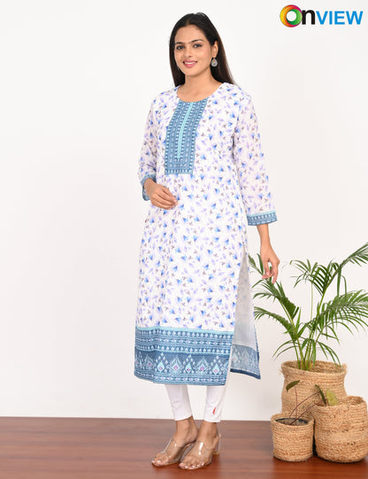 ONVIEW | 514 | COTTON CHIKANAKRINWORK WITH DIGITAL PRINT