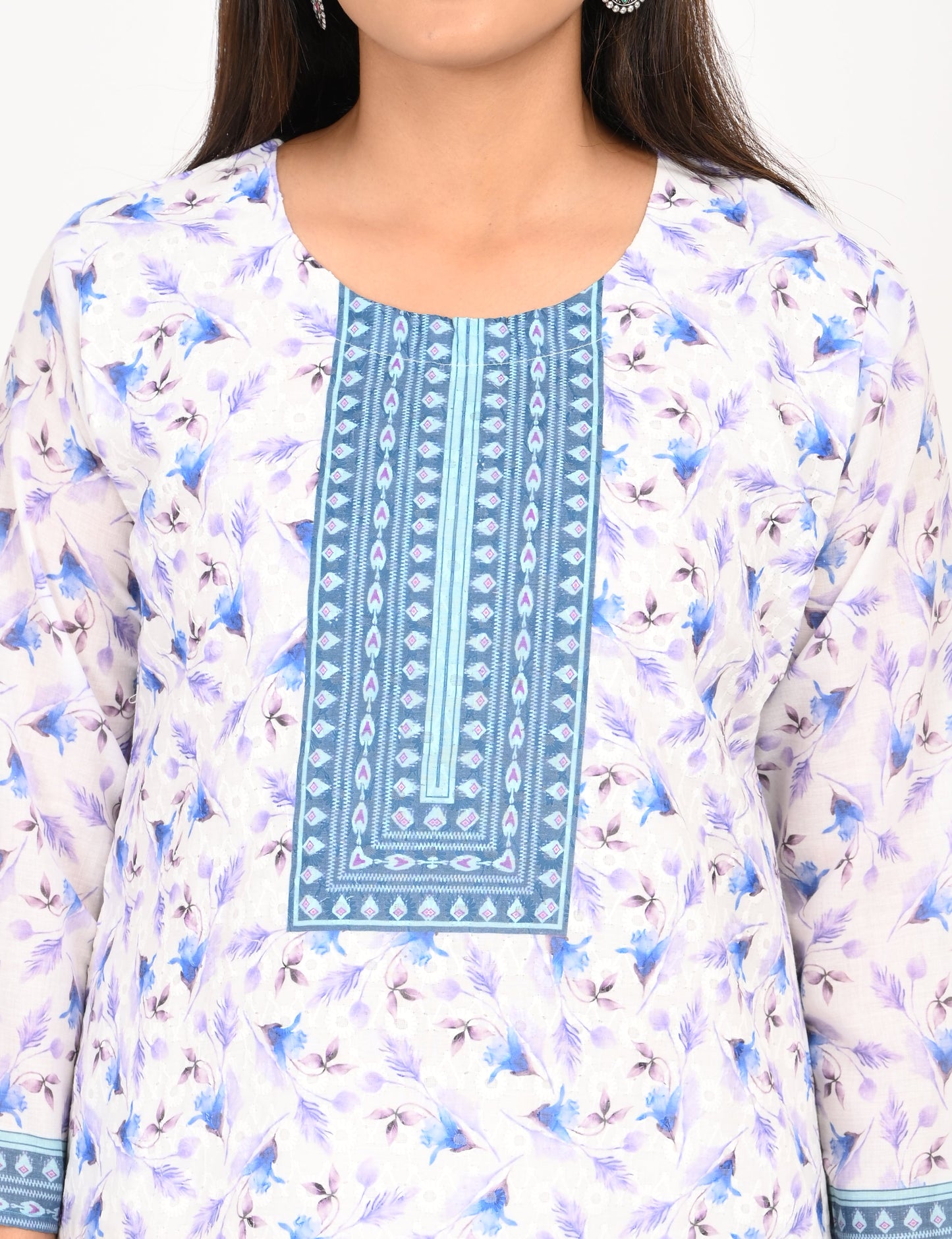 ONVIEW | 514 | COTTON CHIKANAKRINWORK WITH DIGITAL PRINT