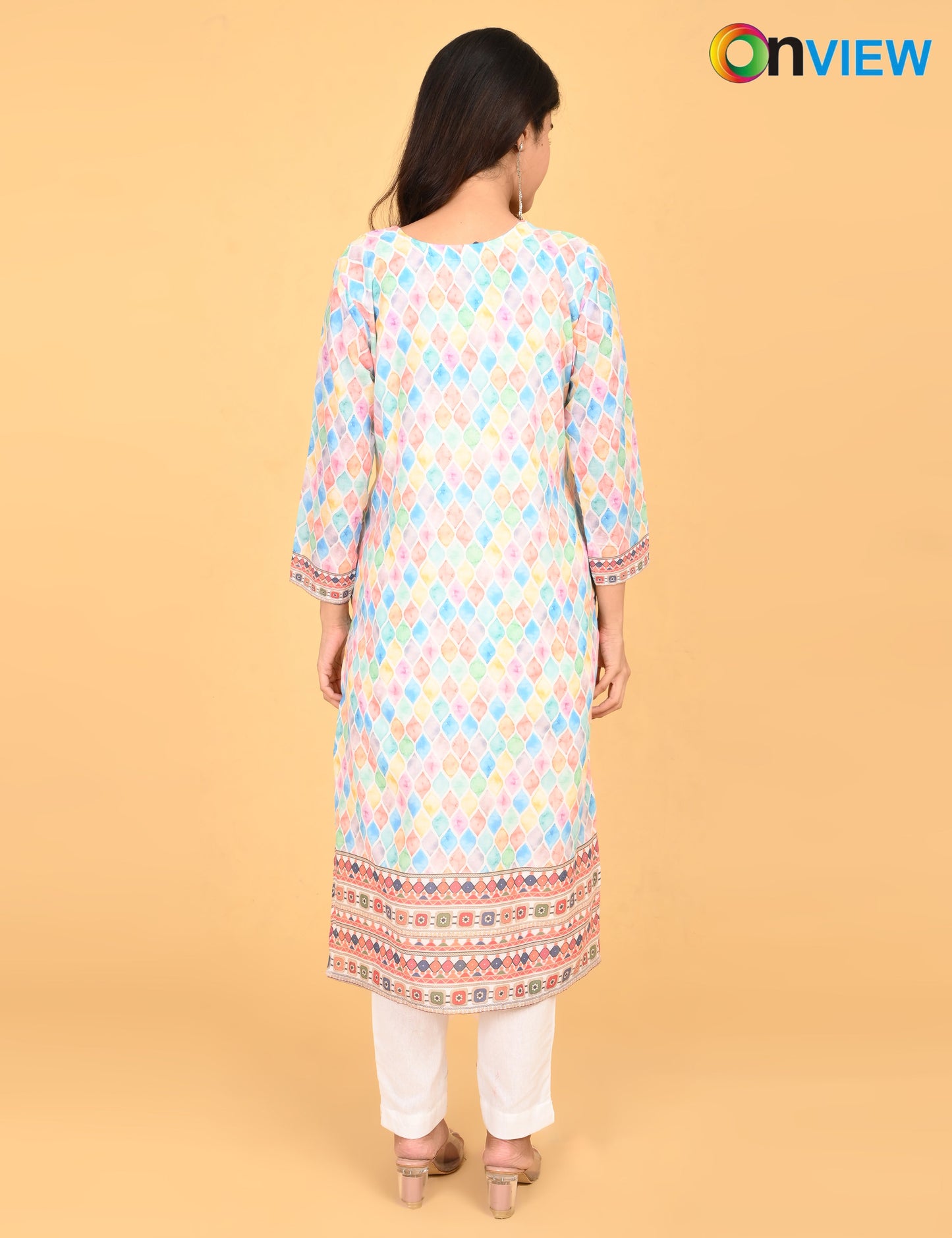 ONVIEW | 526 | COTTON CHIKANKARI WORK WITH DIGITAL PRINT